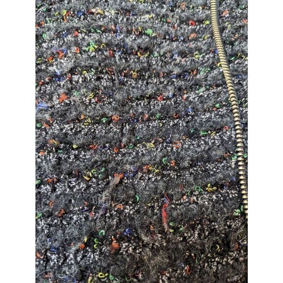 Mcginn Nordstrom Tweed Black Multicolor Zip Jacket Small - Picture 2 of 14